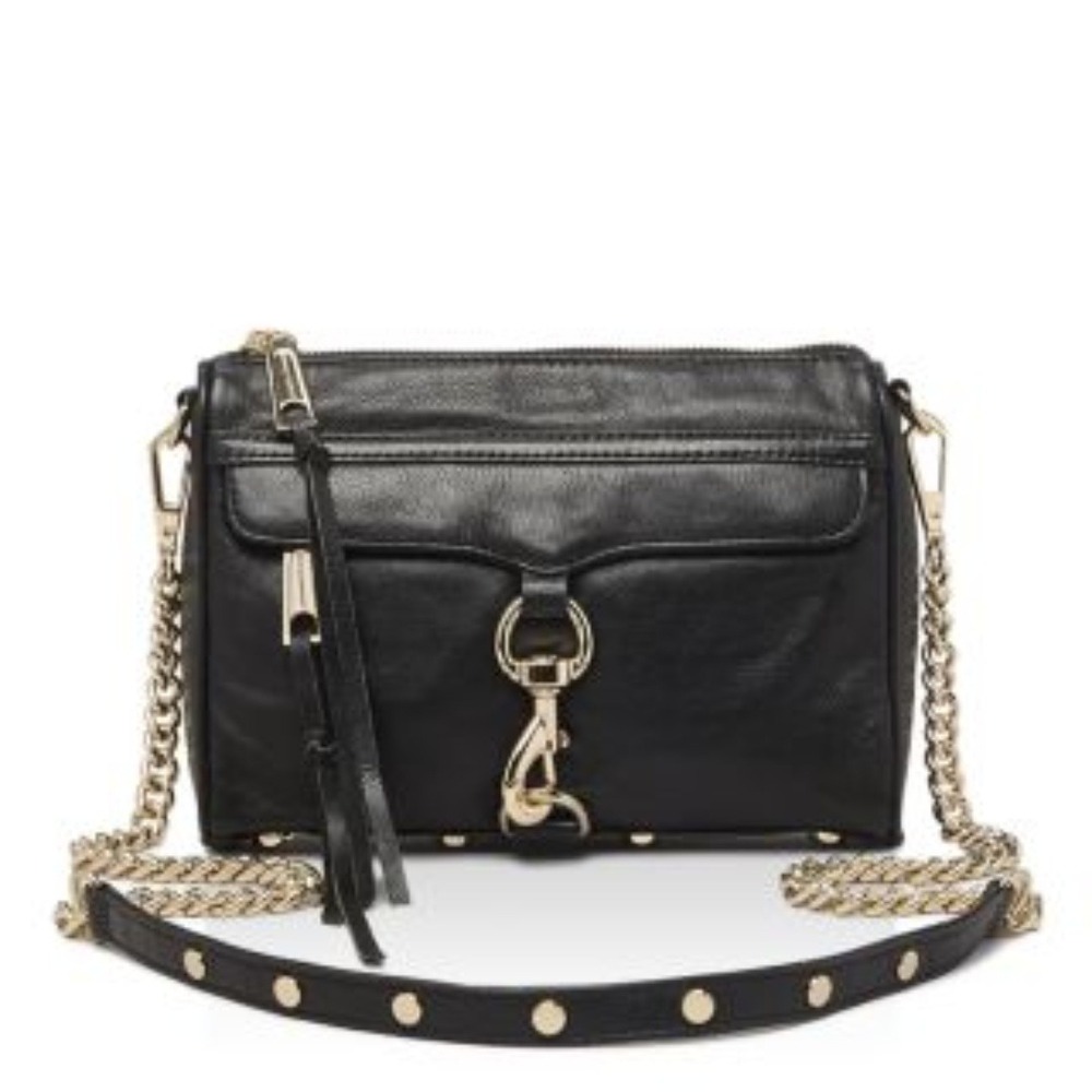 Rebecca‎ Minkoff | Morning After Clutch MAC Black Leather Crossbody Purse Bag